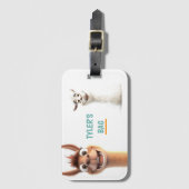 ラパーソナライズされたマ（名前） ラゲッジタグ (正面縦)