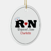 ラパーソナライズされたンナースクリスマス セラミックオーナメント (右)