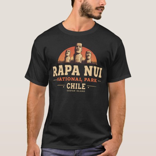 ラパ・ヌイ国立公園 - チリ - イースター島 Tシャツ (正面)