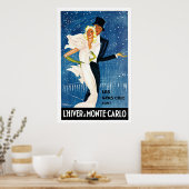 ラヒバーモンテカルロモナコヴィンテージトラベル ポスター (キッチン)