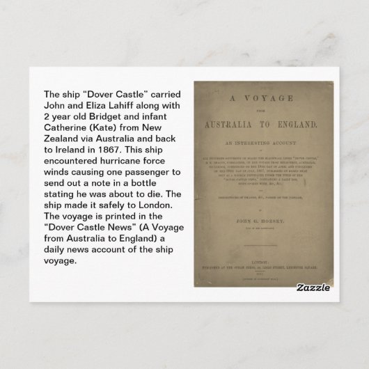 ラヒフ系図学はがき「ドーバーキャッスル」 ポストカード (裏面)