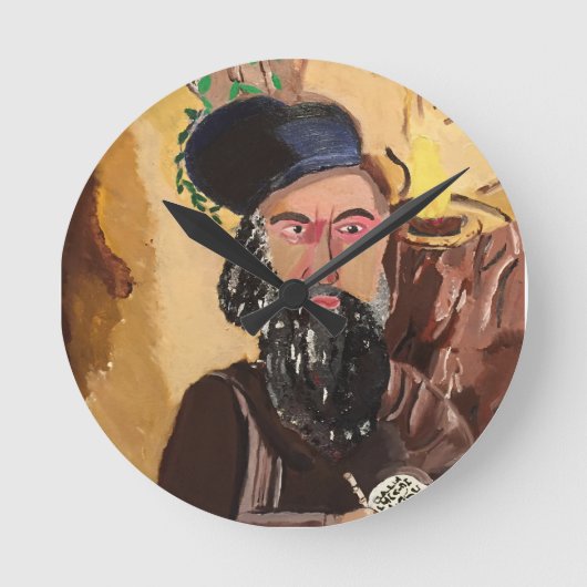 ラビのシモンのバーYochai Kabbalah ラウンド壁時計 (正面)