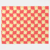 ラビオリおいしいパスタ フリースブランケット (正面(横))