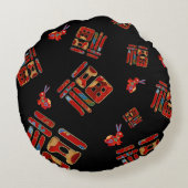 ラビカラフルツ福恵み旧正月 ラウンドクッション (裏面)