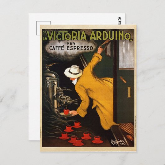 ラビクトリアアルドゥーノカフェエクスプレッソイタリア – 広告 ポストカード (正面/裏面)