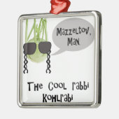 ラビクールコールラビ – 悪い野菜パン メタルオーナメント (左)