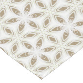 ラビシャオンウィンタースノーフレーク金ゴールドオンホワイト ショートテーブルランナー (コーナー)