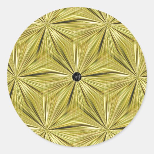 ラビシャオン金ゴールドカットシール ラウンドシール (正面)