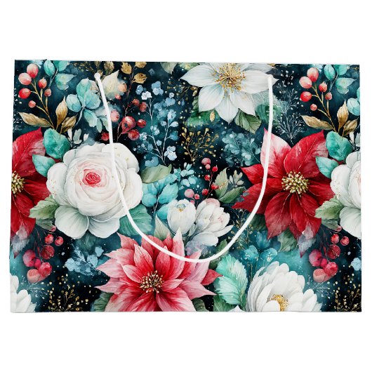 ラビシャリーカラークリスマスフローラ ラージペーパーバッグ (裏面)