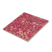 ラビダマゼンタピンクカラーフェイクグリッター無地の タイル (側面)