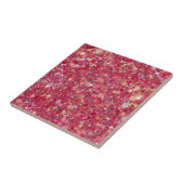 ラビダマゼンタピンクカラーフェイクグリッター無地の タイル (側面)