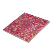 ラビダマゼンタピンクカラーフェイクグリッター無地の タイル (側面)