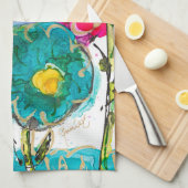 ラビチュード皿タオルのウィンキング キッチンタオル (四つ折り)