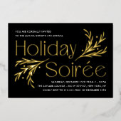 ラビッシュソイラエフォイルホリデーパーティー招待状 箔シーズンカード (正面)