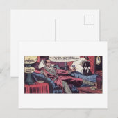 ラビッシュヴィンテージ漫画勝利イラストレーション ポストカード (正面/裏面)