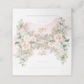 ラビッシュ赤面バラ結婚ブーケ座席表 プレイスカード (外部開封)