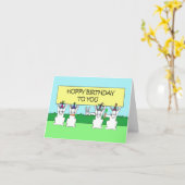 ラビッツホッピー誕生日トゥユー カード (黄色い花)