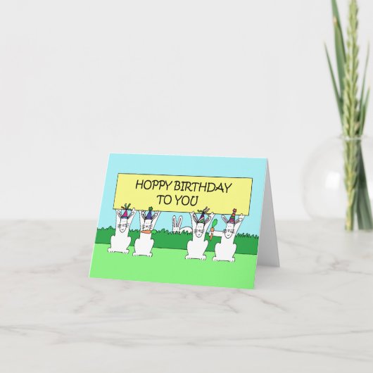 ラビッツホッピー誕生日トゥユー カード (正面)