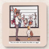 ラビットのラインアップ懸命プラスチック コースター (正面)