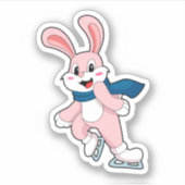 ラビットアイススケートで滑るアイススケート シール (正面)