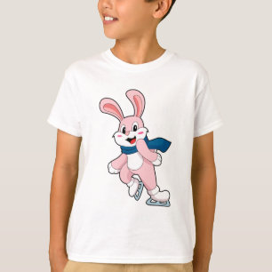 ラビットアイススケートで滑るアイススケート Tシャツ