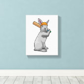 ラビットアットクリケットウィズクリケットこうもり キャンバスプリント (インサイチュ (ウッドフロア))