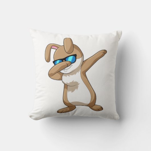 ラビットアットヒップホップダンスダブ クッション (正面)