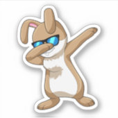 ラビットアットヒップホップダンスダブ シール (正面)