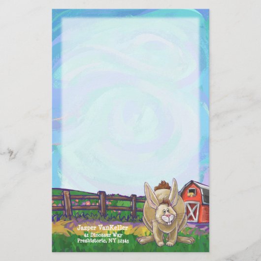 ラビットアニマルパレーズ書物 便箋 (正面)