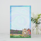 ラビットアニマルパレーズ書物 便箋 (スタンド正面)