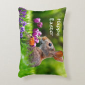 ラビットアンドチューリップハッピーイースター アクセントクッション (正面(垂直))