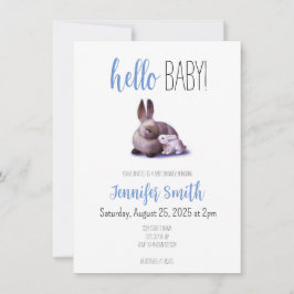 ラビットアンドバニーベビーシャワー招待状 招待状