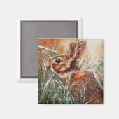 ラビットインザスノー冷蔵庫用マグネット マグネット (正面/裏面)