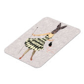 ラビットイン白黒ドレス2 マグネット (左側)