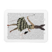 ラビットイン白黒ドレス マグネット (横)