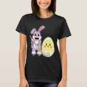 ラビットイースターイースターエッグアイスホッケー Tシャツ (正面)