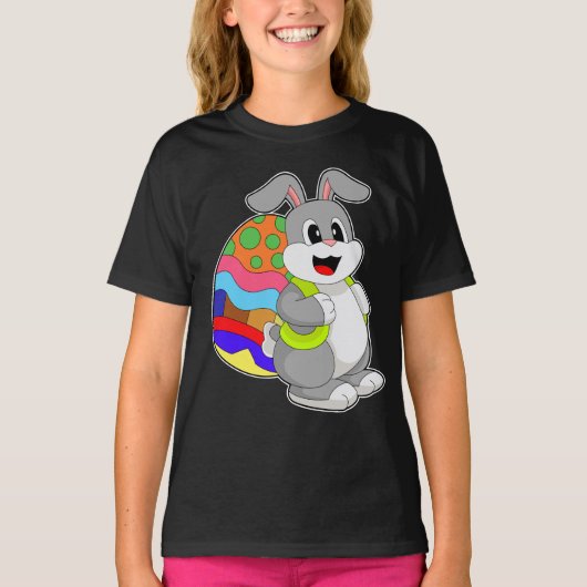 ラビットイースターイースターエッグバックパック Tシャツ (正面)