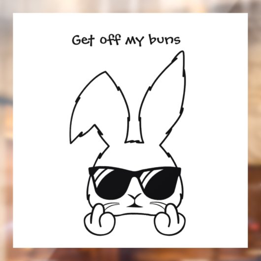 ラビットウおもしろいィンドウデカール ウィンドウサイン (シート2)