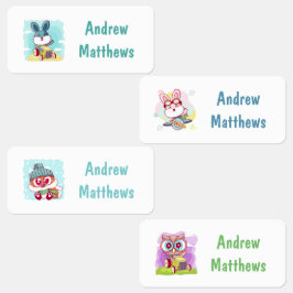 ラビットキツネカスタムフウパーソナライズされたル名 ラベル