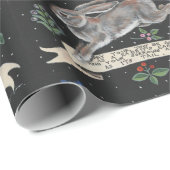 ラビットクリスマスホリデーグリーティングハレギフトラップ ラッピングペーパー (ロールコーナー)