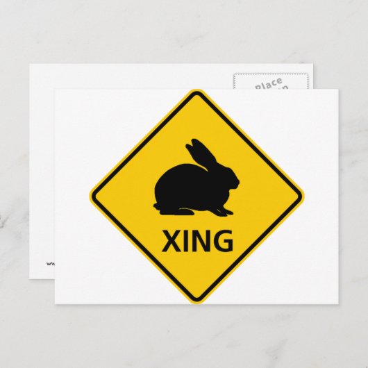 ラビットクロッシングハイウェイサイン ポストカード (正面/裏面)