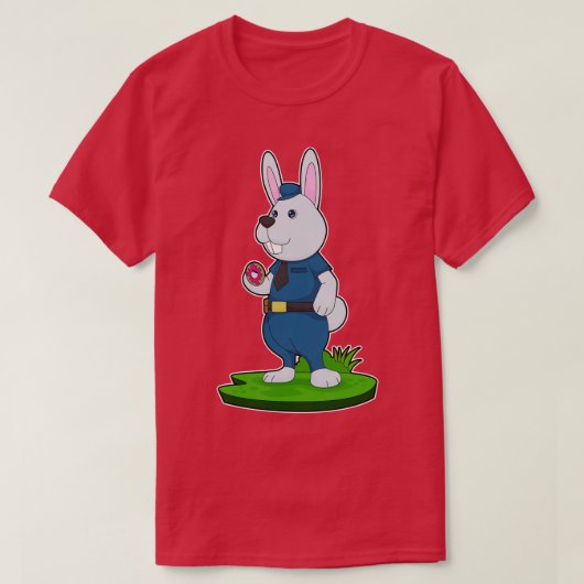 ラビットコップドーナツ警察 Tシャツ (デザイン正面)