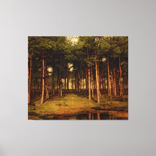 ラビットジャンラモリニエールとプッテのモールフォレスト キャンバスプリント (正面)