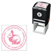 ラビットスケッチラウンドファミリー名&差出人住所 セルフインキングスタンプ (インサイチュ)