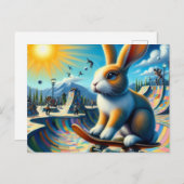 ラビットスケーおもしろいトボード ポストカード (正面/裏面)