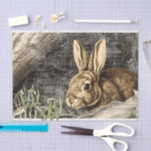 ラビットスノードロップフラワーズ春フランスのスクリプトクラフト 薄葉紙 (クラフト)