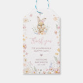 ラビットソメイバニーベビーシャワーメッセージカード ギフトタグ (正面)