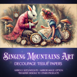 ラビットタイムキーパーヴィンテージワンダーランドデクページ 薄葉紙