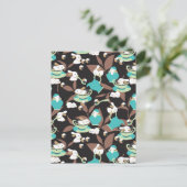 ラビットティーパーティーパターンII ポストカード (スタンド正面)