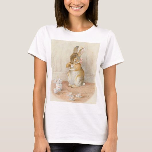 ラビットティーパーティー- Beatrix Potter Tシャツ (正面)